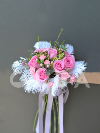 feather bridal bouquet in KL