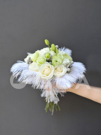 feather bridal bouquet in KL